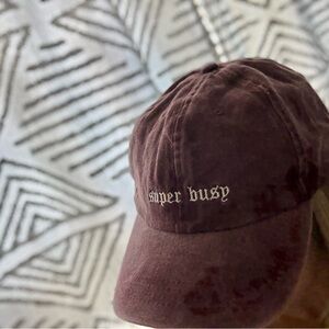Super Busy Burgundy Cap